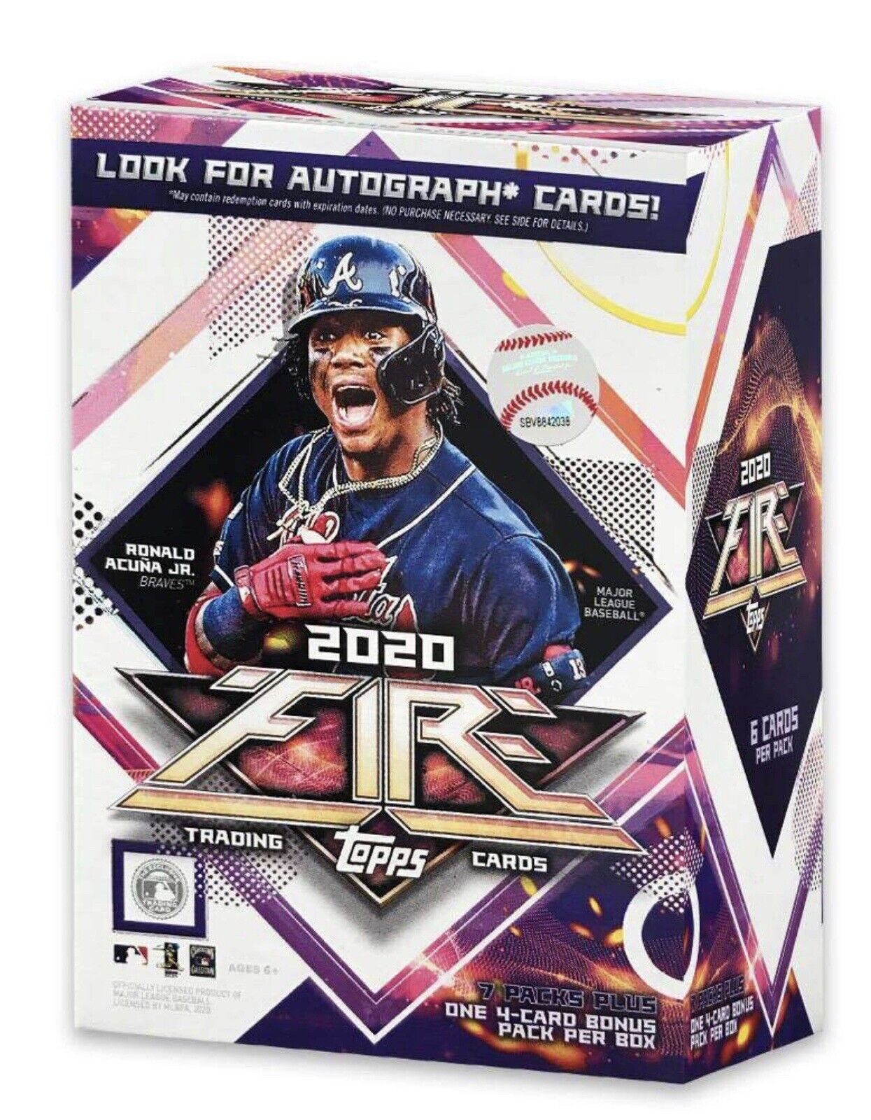 2020 Topps Fire MLB Baseball Trading Card Blaster Box NEW