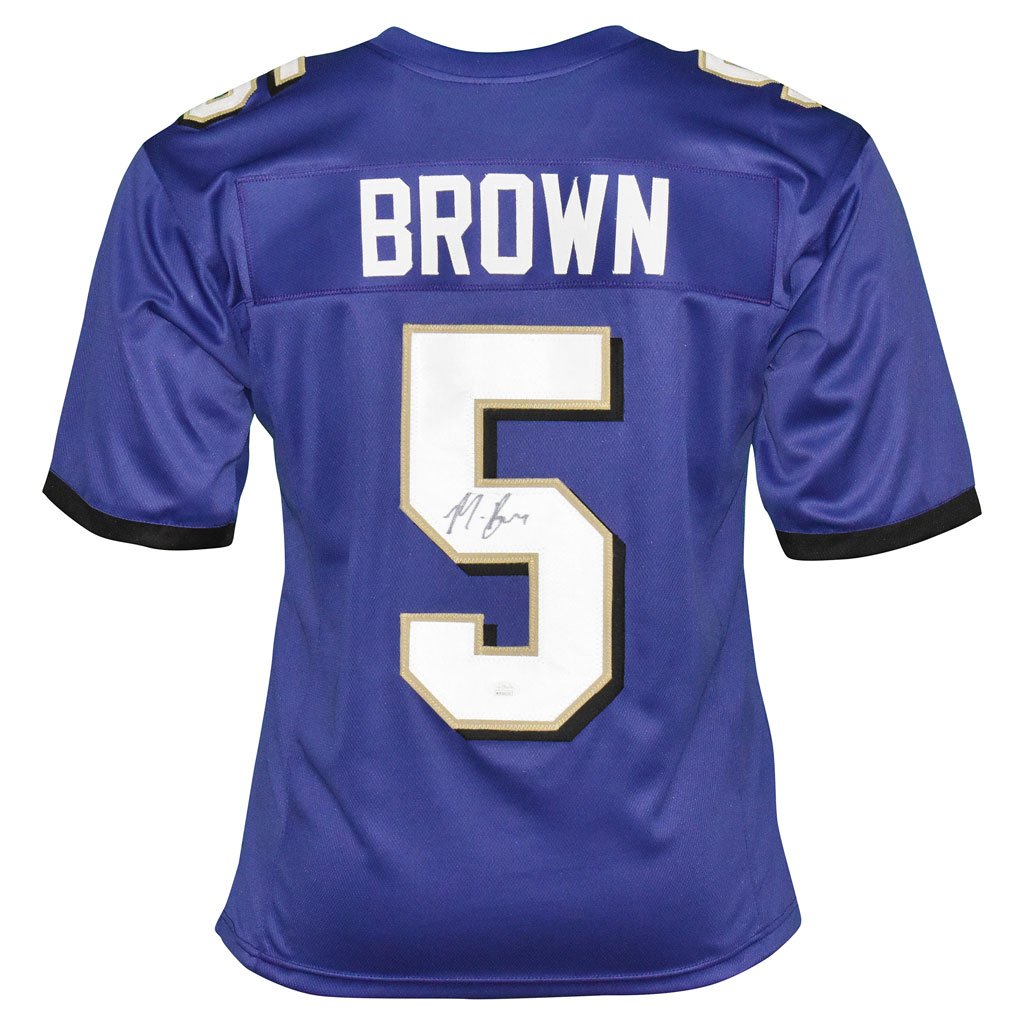 Marquise Brown Autographed Baltimore Ravens Football NFL Jersey JSA –  Meltzer Sports