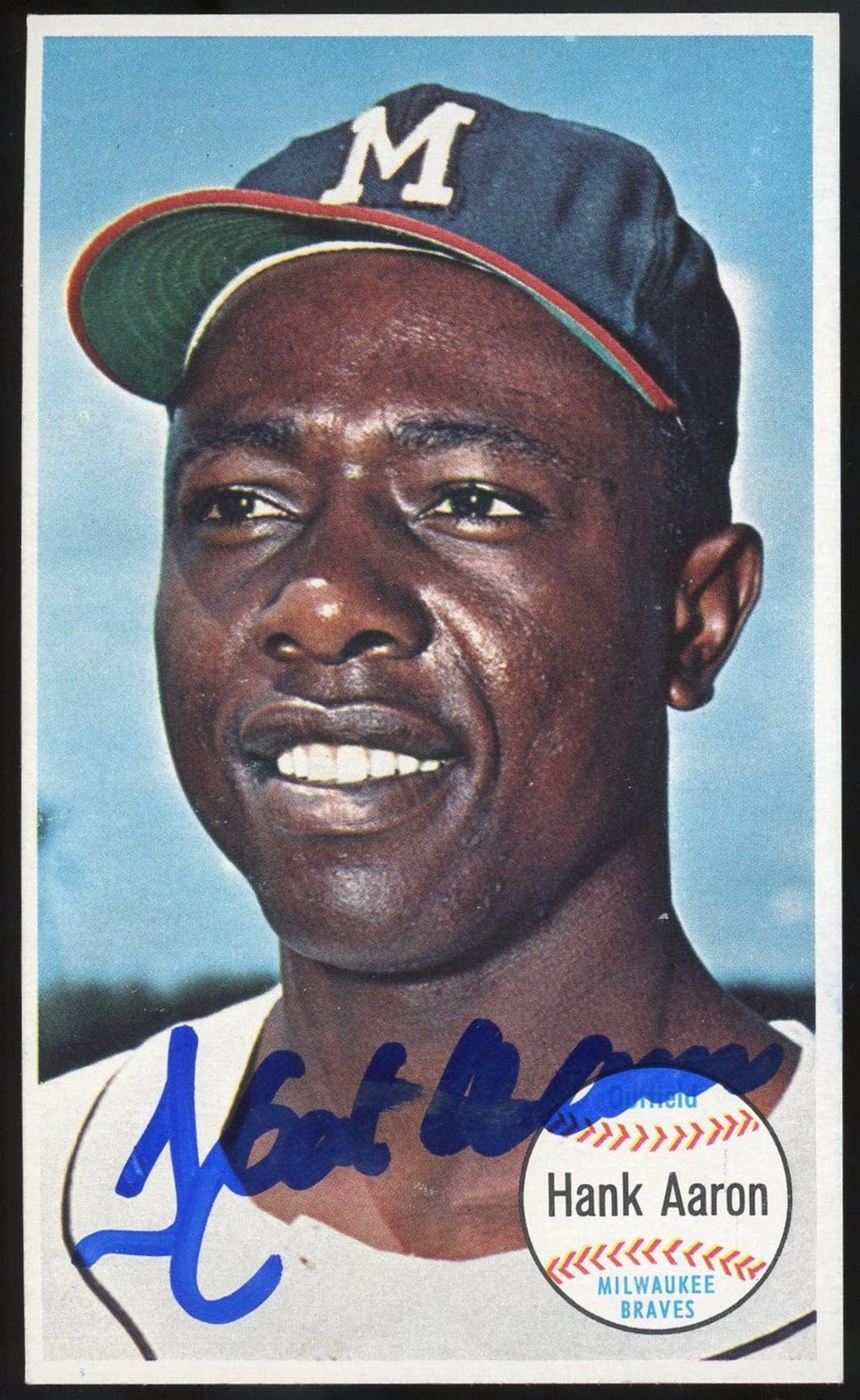 1964 Topps Hank Aaron #49 Milwaukee Braves Autographed Baseball Card J –  Meltzer Sports