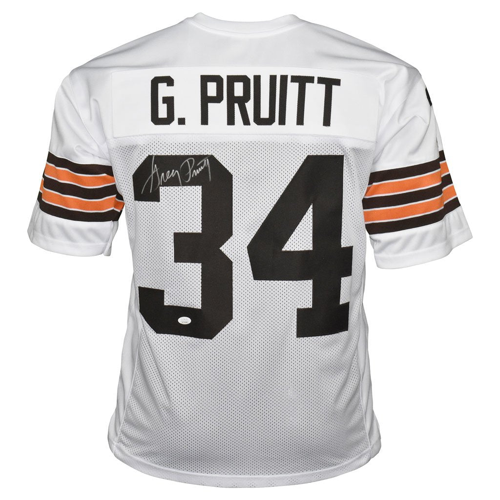 Greg Pruitt Autographed Cleveland Browns Football NFL Jersey JSA – Meltzer  Sports