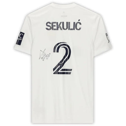 Eddie Segura LAFC Autographed Match-Used #4 White Jersey from the