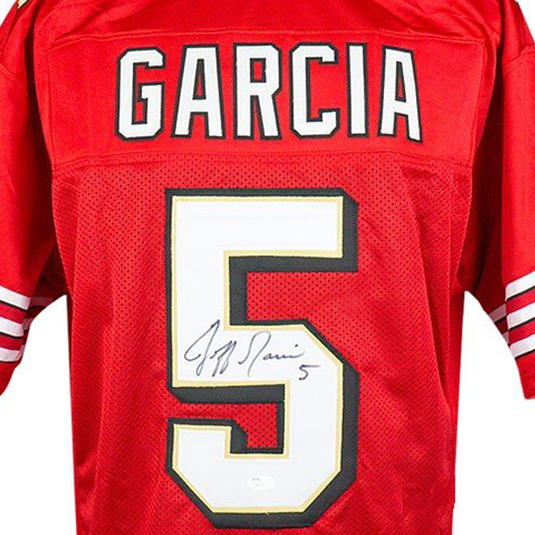 Jeff Garcia Autographed San Francisco 49ers Football NFL Jersey JSA –  Meltzer Sports