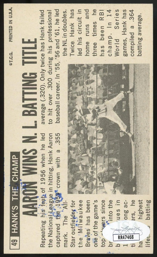 1971 Topps Super Hank Aaron