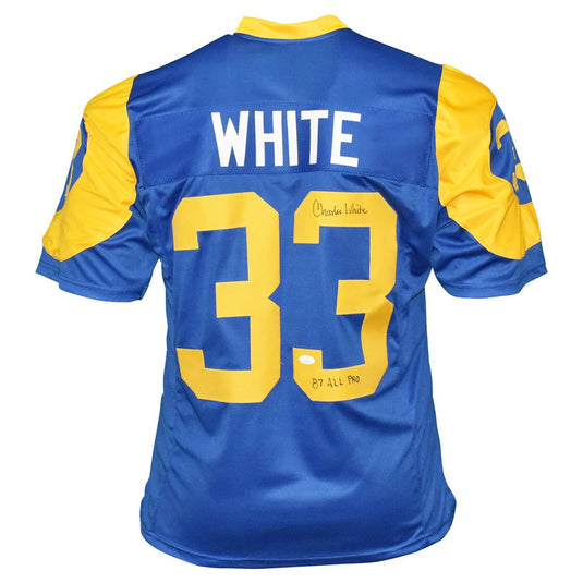 Charles White Autographed Los Angeles Chargers Football NFL Jersey wit –  Meltzer Sports